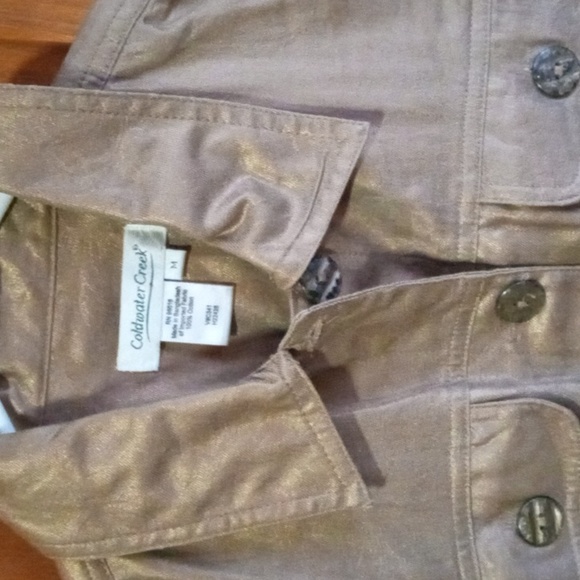 Coldwater Creek jacket,  size M , gold metallic color - Picture 6 of 8